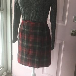 Eddie Bauer wrap tartan skirt